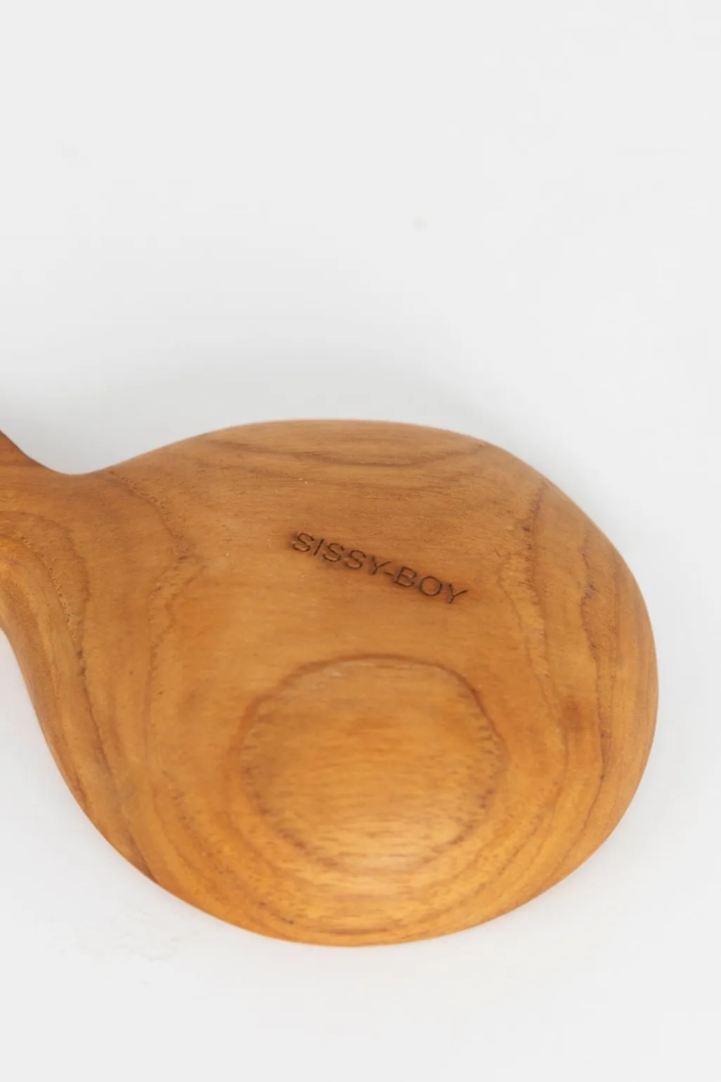 Ronde houten amuselepel met hart