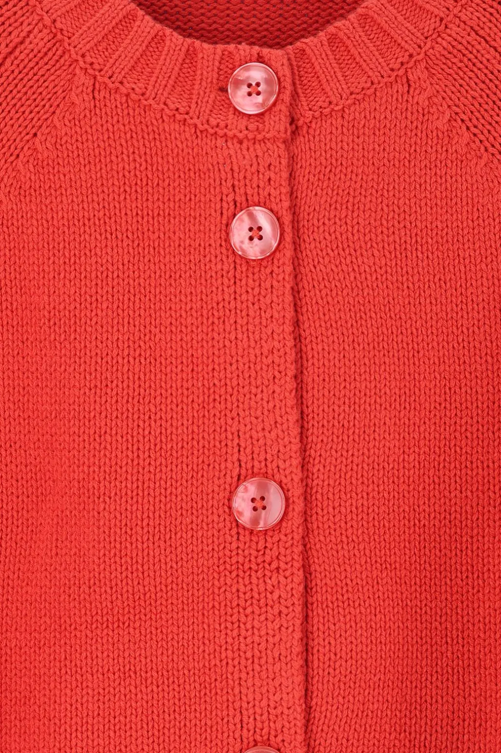 Rood gebreid vest met korte mouwen