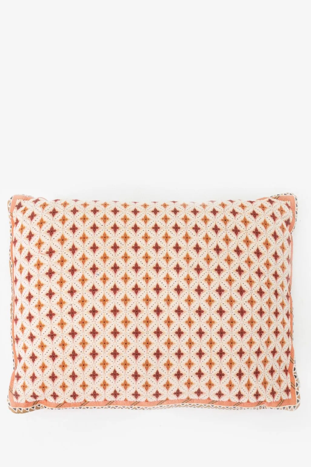 Rood geruit jacquard kussen