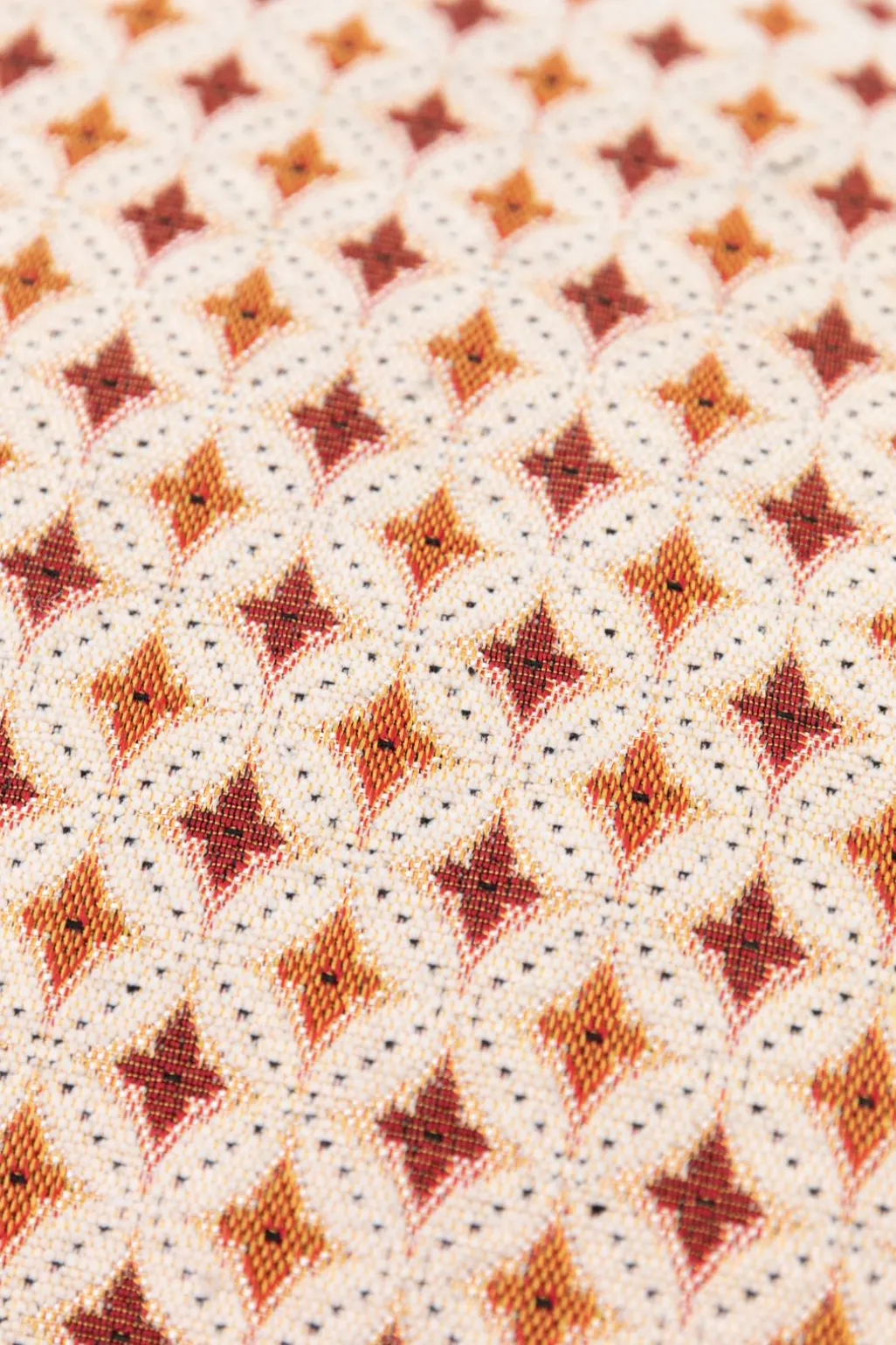Rood geruit jacquard kussen
