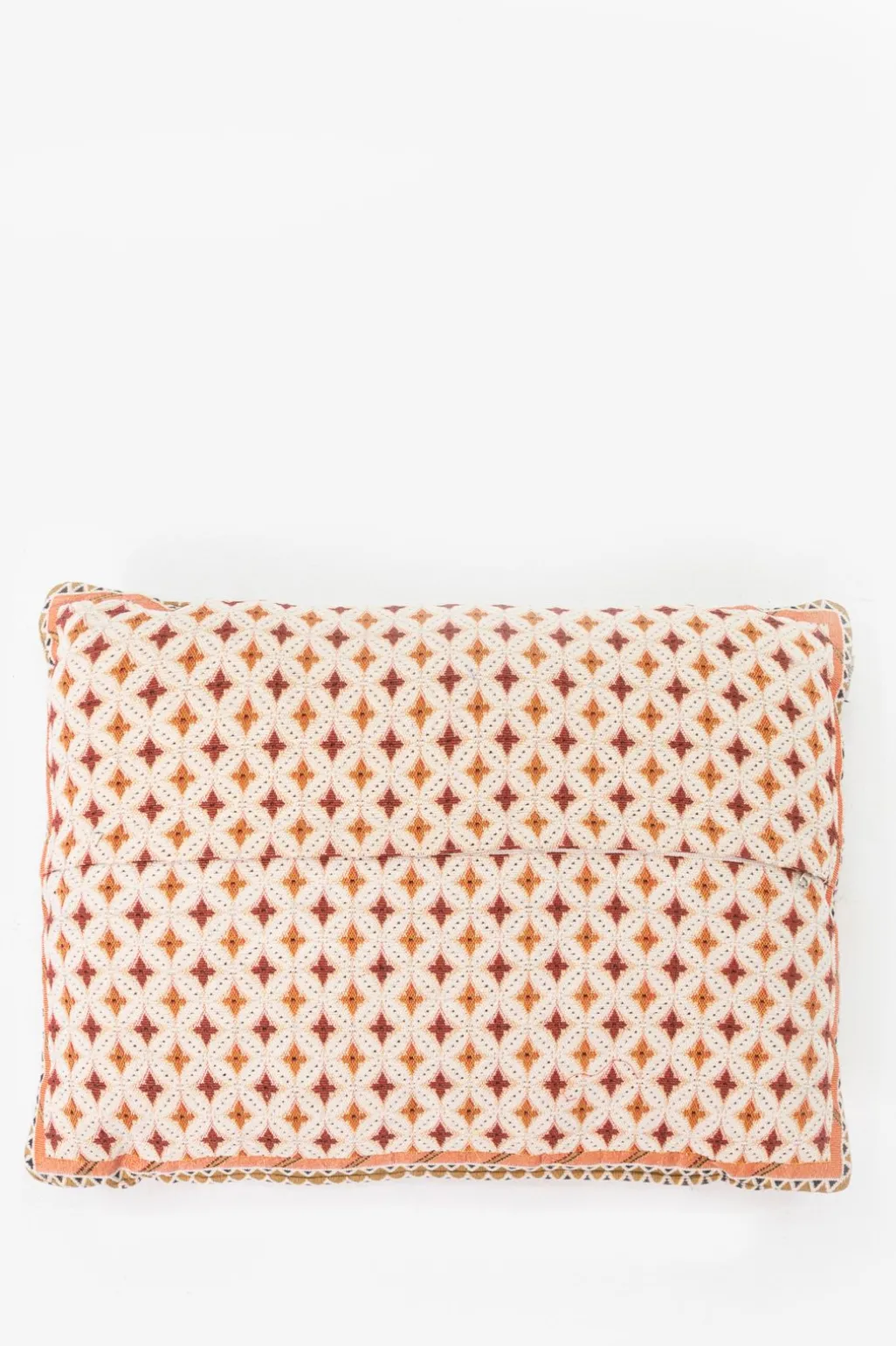 Rood geruit jacquard kussen