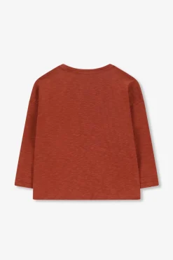 Roodbruin jersey t-shirt