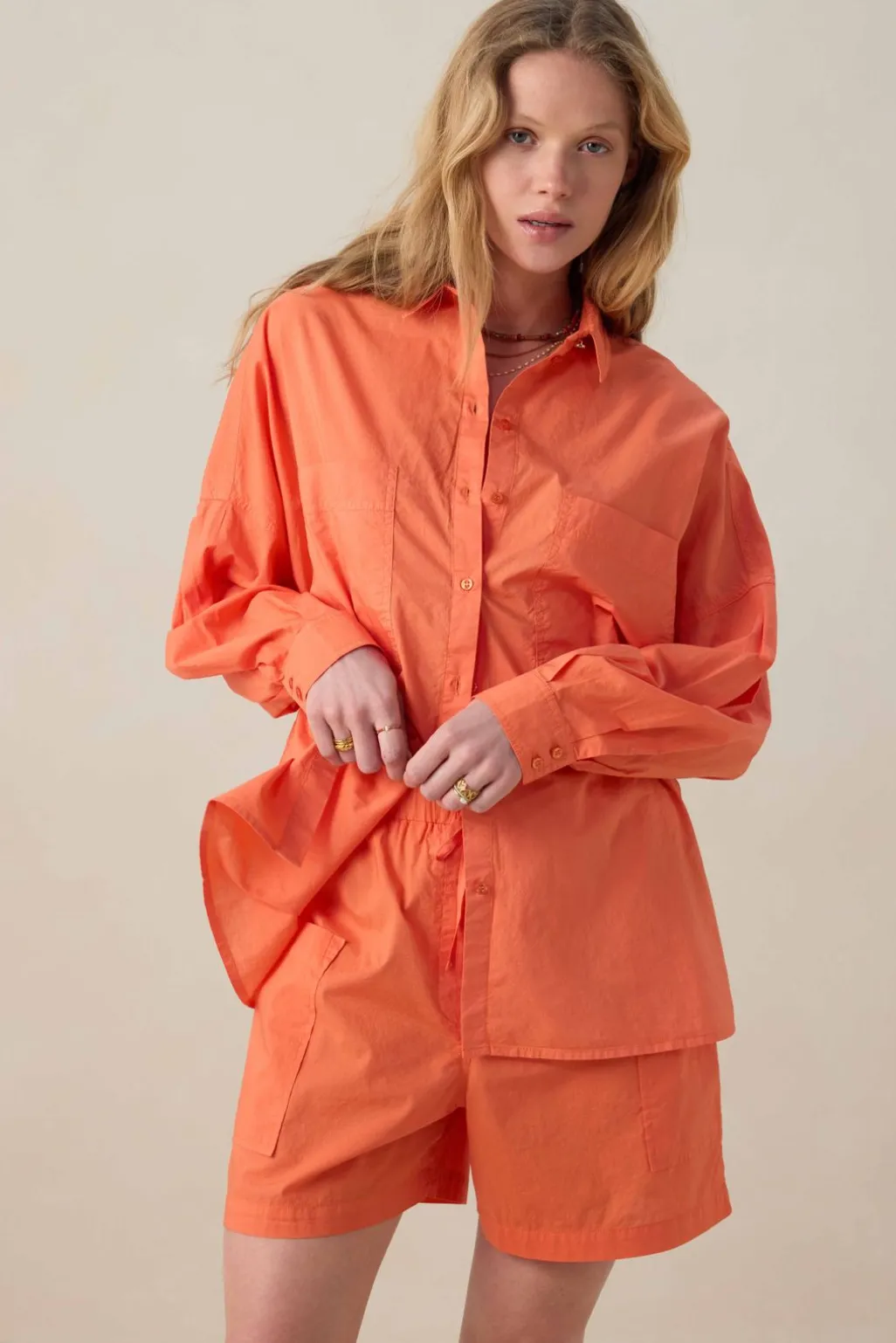 Roodoranje oversized blouse