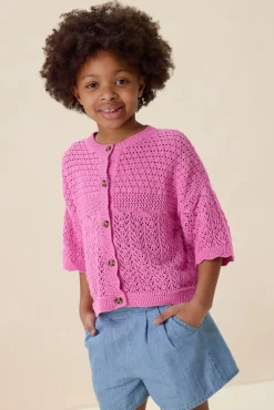 Roze ajour vest