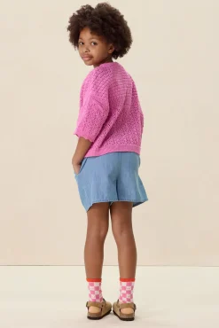 Roze ajour vest