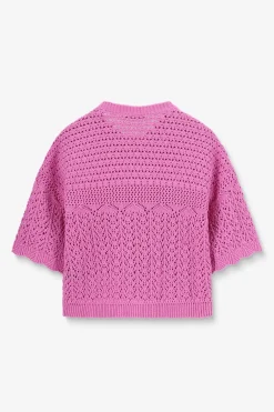 Roze ajour vest