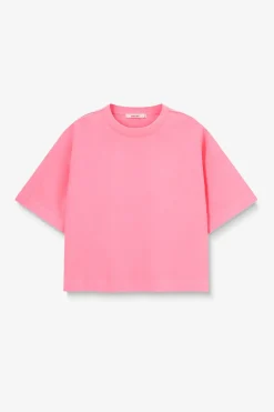 Roze boxy T-shirt