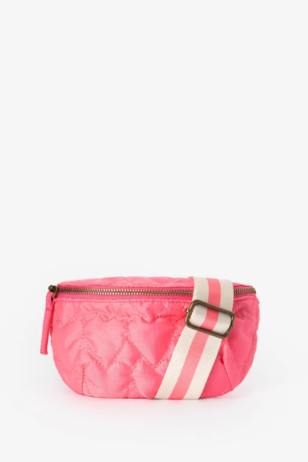Roze crossbody tas met hartjes