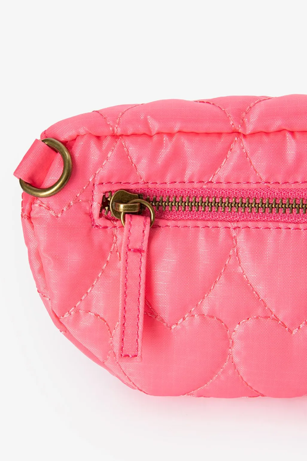 Roze crossbody tas met hartjes