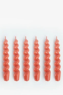 Roze draaikaarsen 17 cm