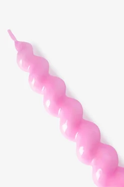 Roze draaikaarsen 17 cm