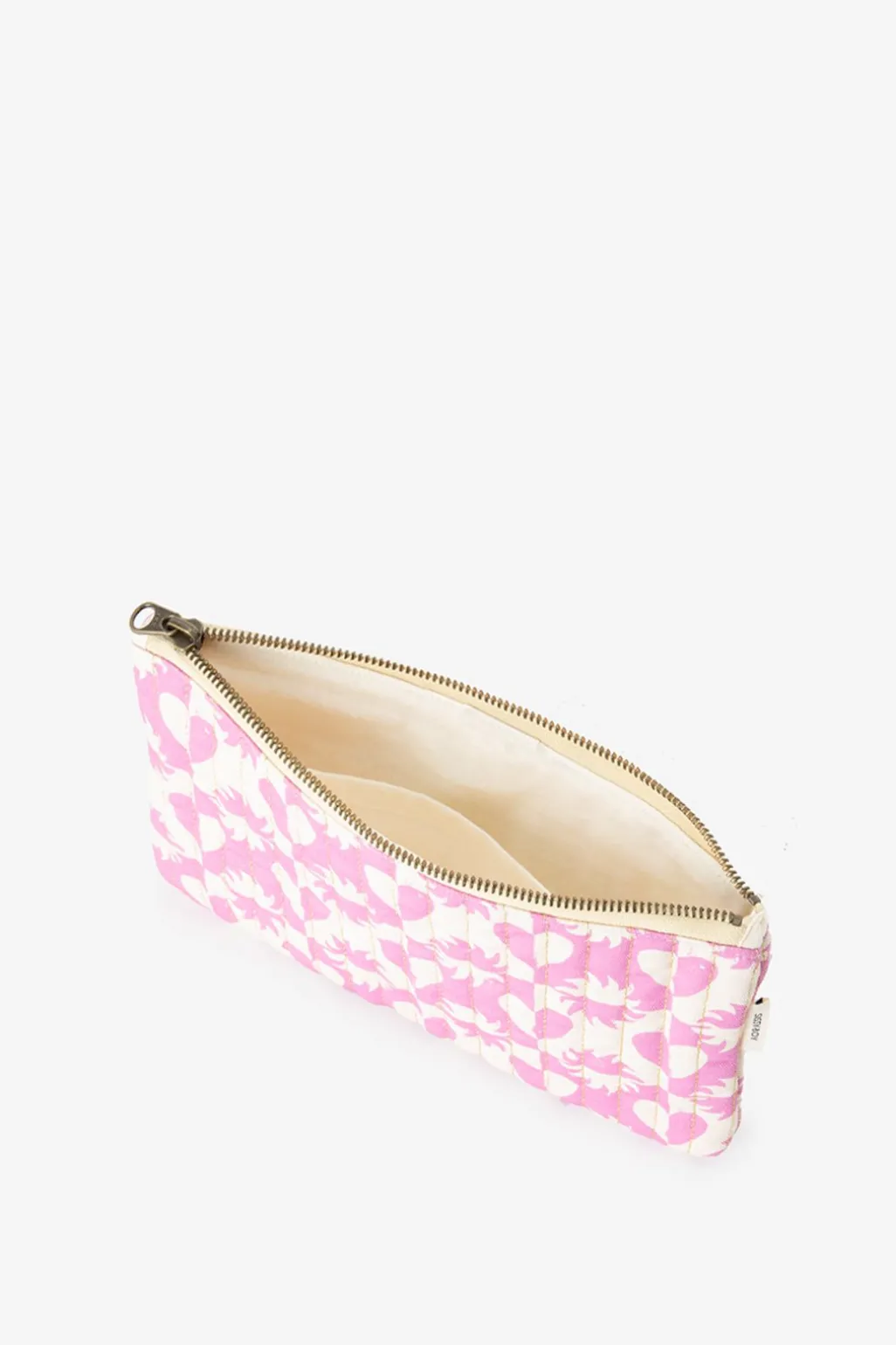 Roze etui met zon en hartjes