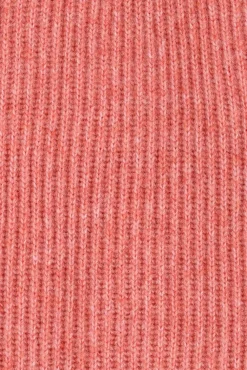 Roze gebreide trui met rits