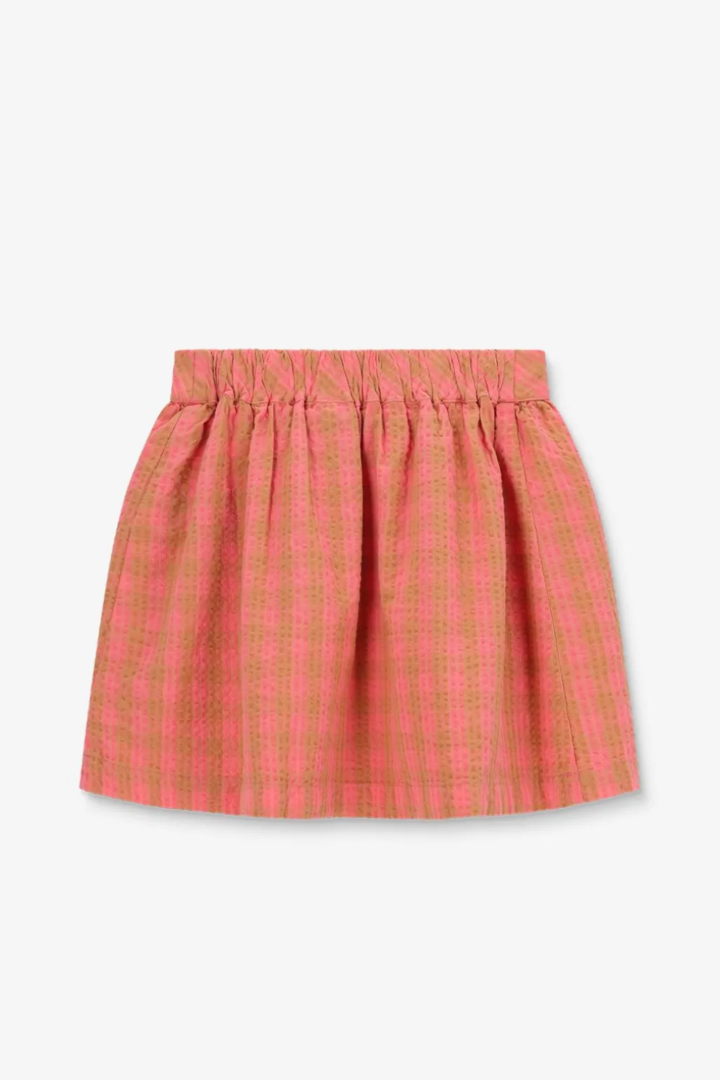Roze geruite rok