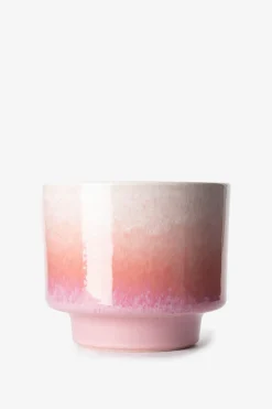 Roze keramische pot