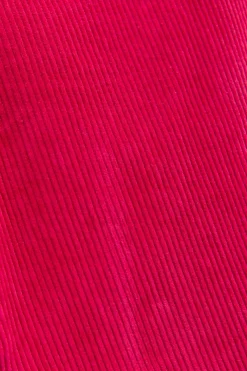 Roze mid waist wide leg corduroy broek