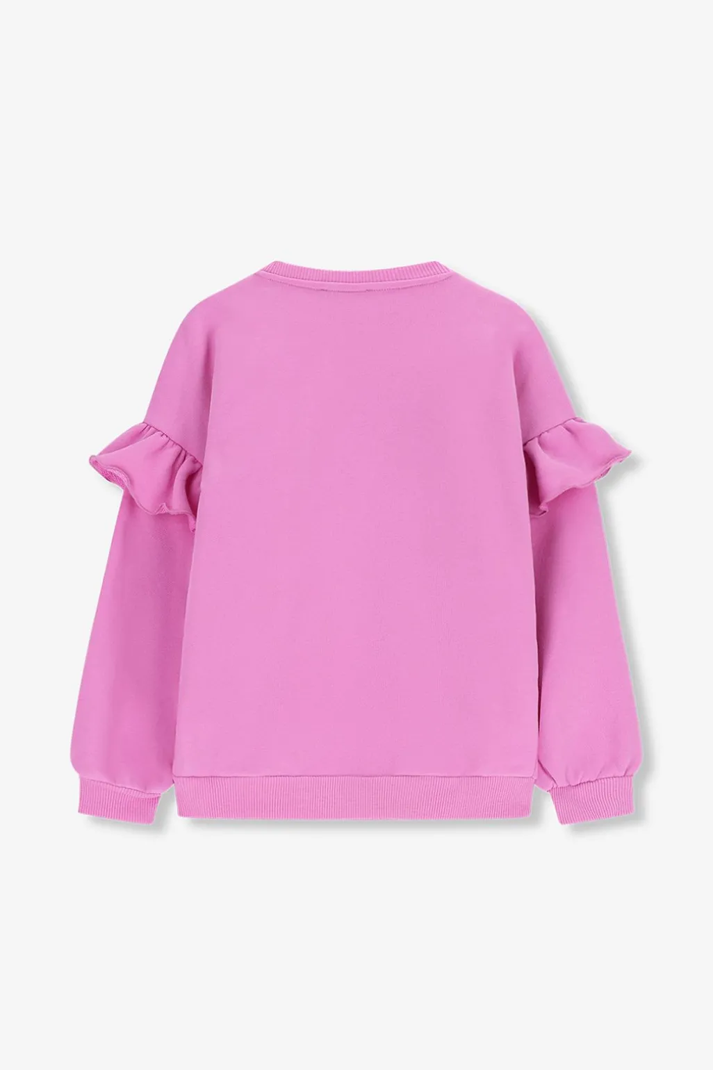 Roze oversized sweater met ruffles
