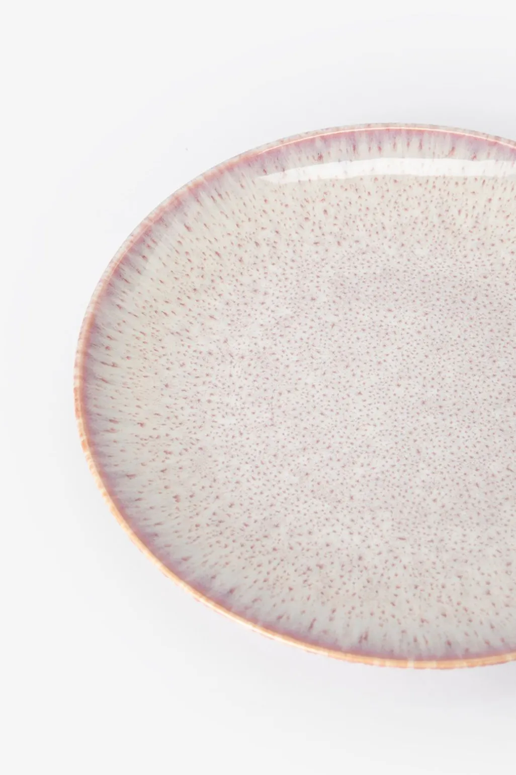 Roze reactive glaze ontbijtbord
