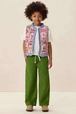 Roze reversible padded gilet