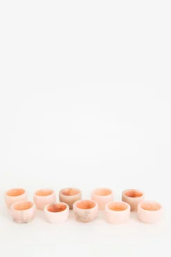 Roze soapstone eierdopjes