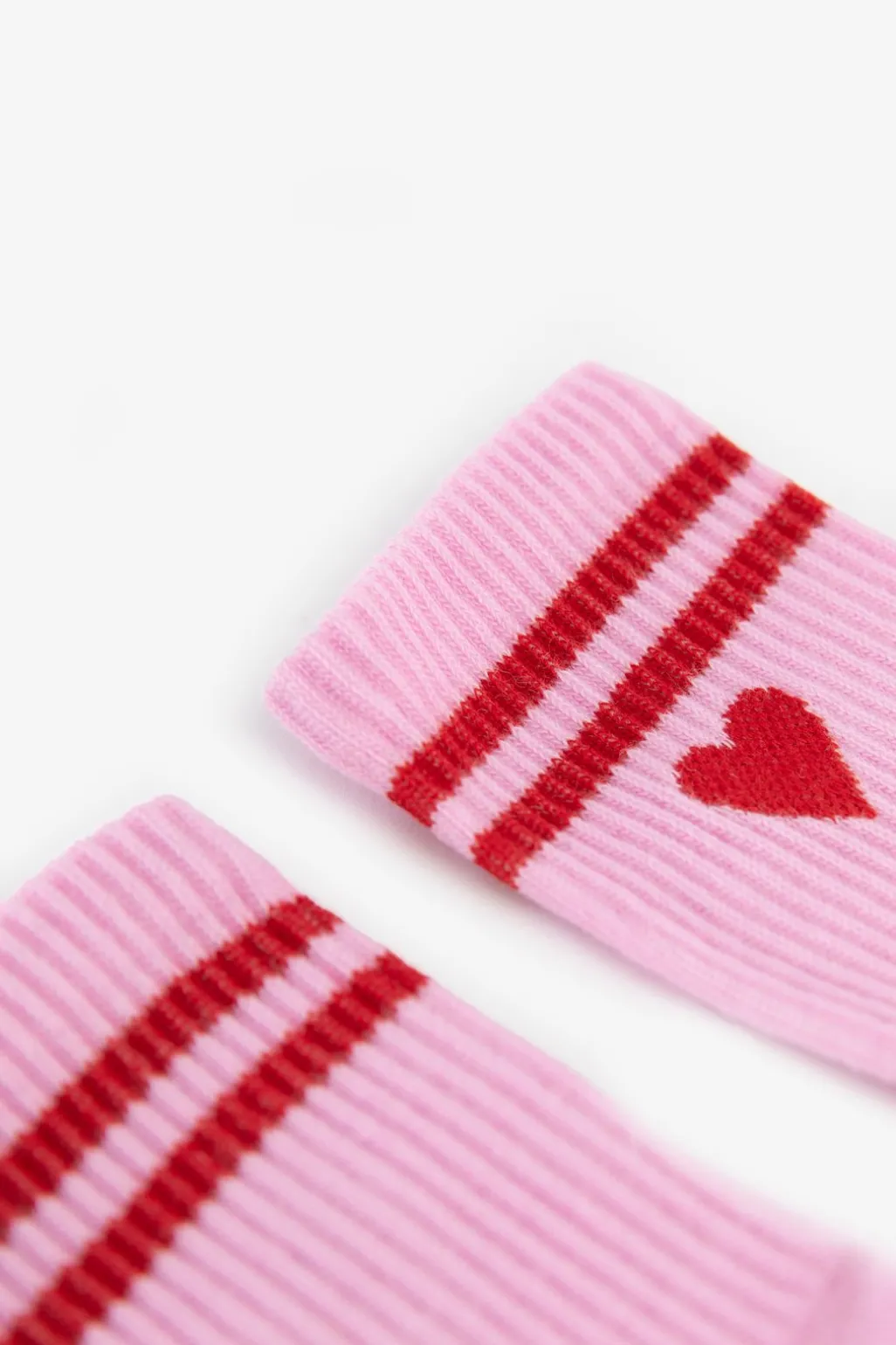 Roze sokken met hartje