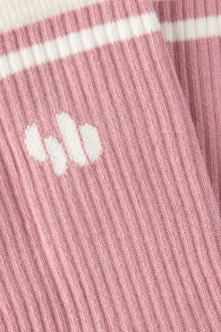 Roze sokken met logo