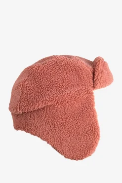 Roze teddy pilotenmuts