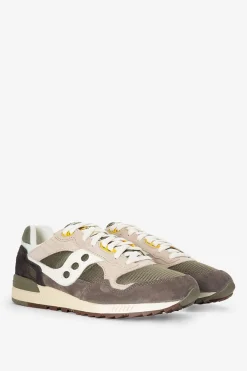 Saucony Shadow 5000 donkergroene leren sneakers