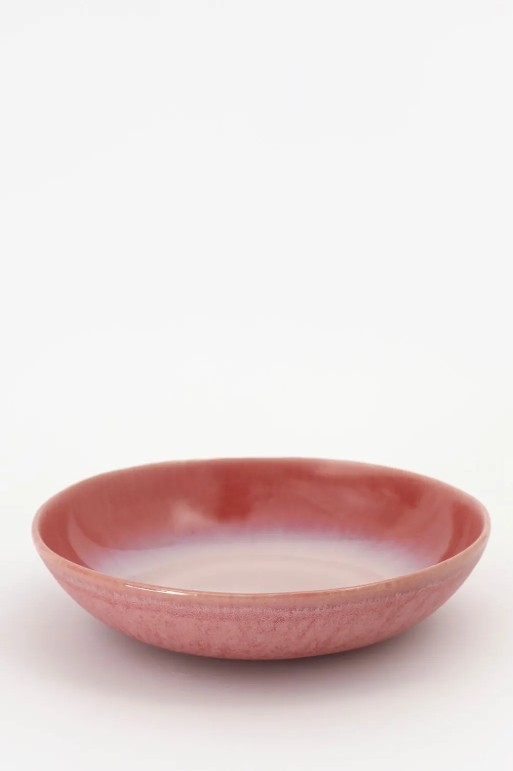Serveerschaal roze reactive glaze funky
