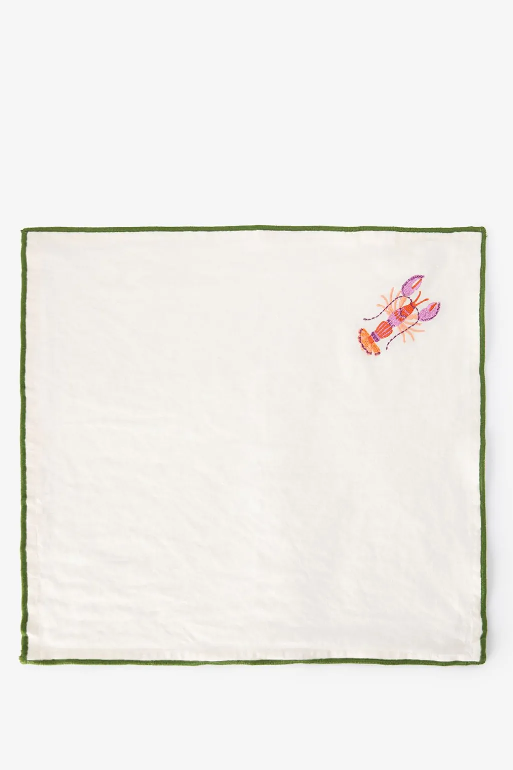 Set van 2 multicolour servetten met kreeft