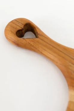 Teakhouten snijplank klein met hart