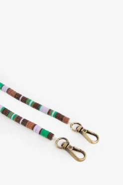 Telefoonkoord met multicolour kralen bruin