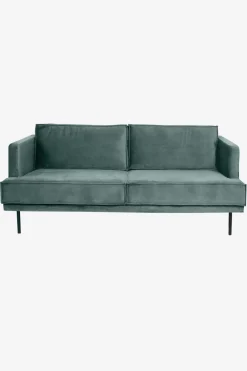 The Duchess velvet bank 2,5-zits grijs blauw