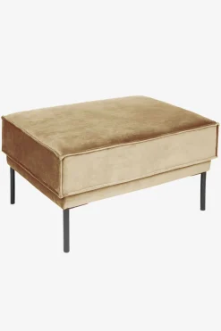 The Duchess velvet hocker sand