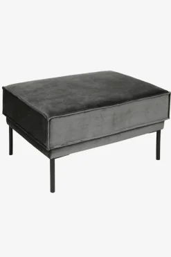 The Duchess velvet hocker antraciet