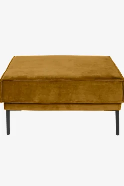 The Duchess velvet hocker okergeel