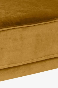 The Duchess velvet hocker okergeel