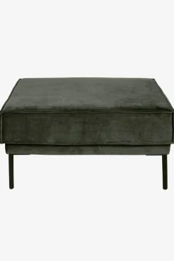 The Duchess velvet hocker donkergroen