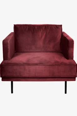 The Duchess velvet loveseat rood