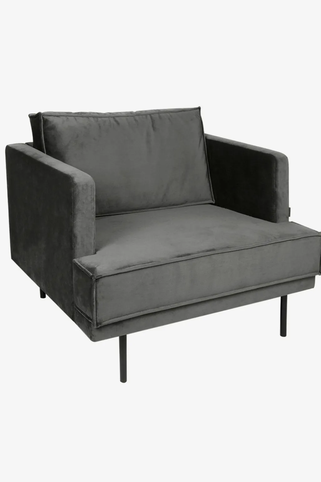 The Duchess velvet loveseat antraciet