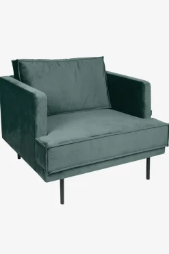 The Duchess velvet loveseat grijs blauw