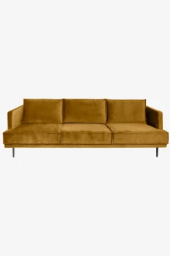 The Duchess velvet 3,5-zits bank okergeel