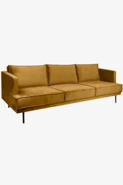 The Duchess velvet 3,5-zits bank okergeel