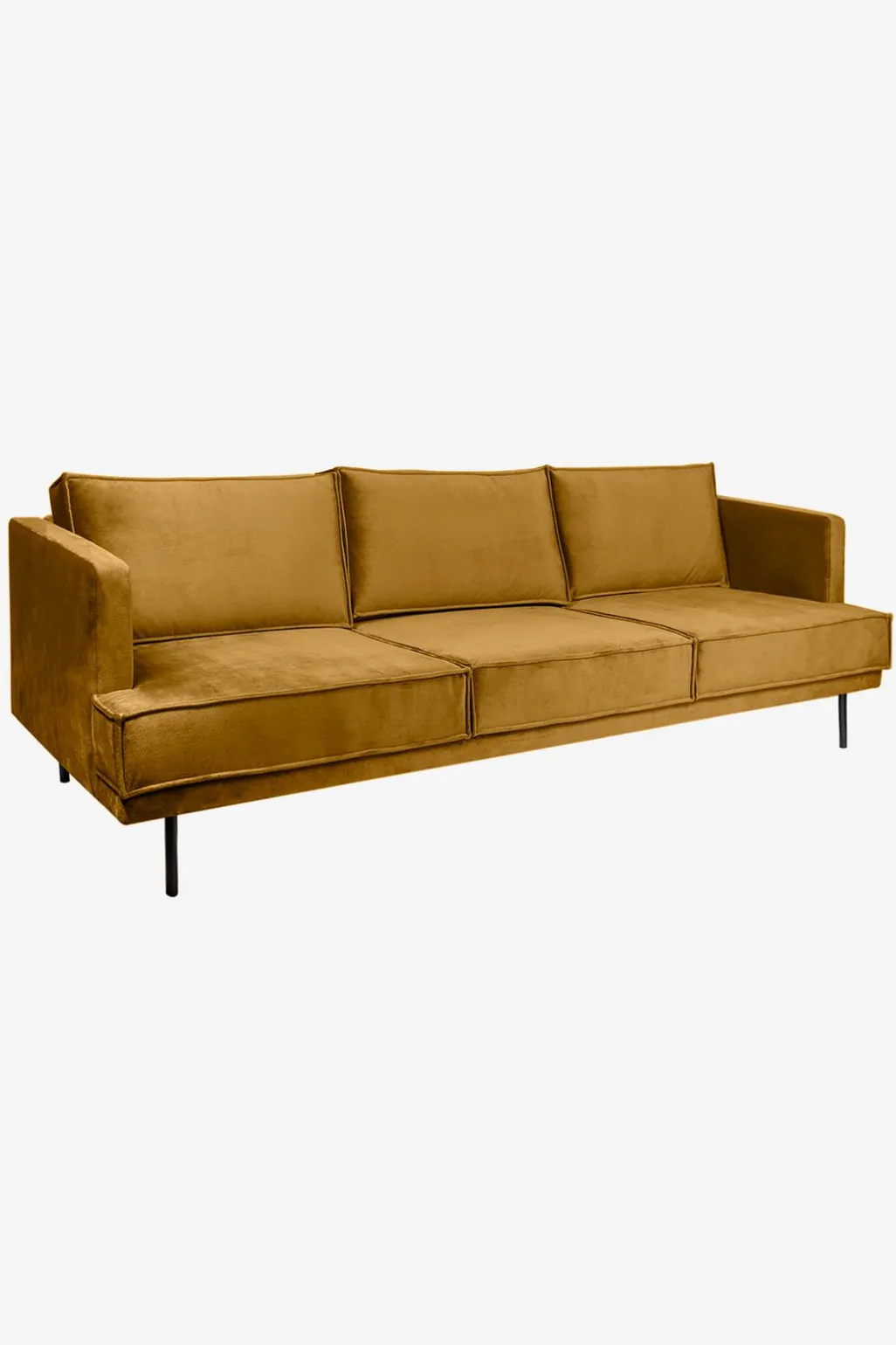 The Duchess velvet 3,5-zits bank okergeel