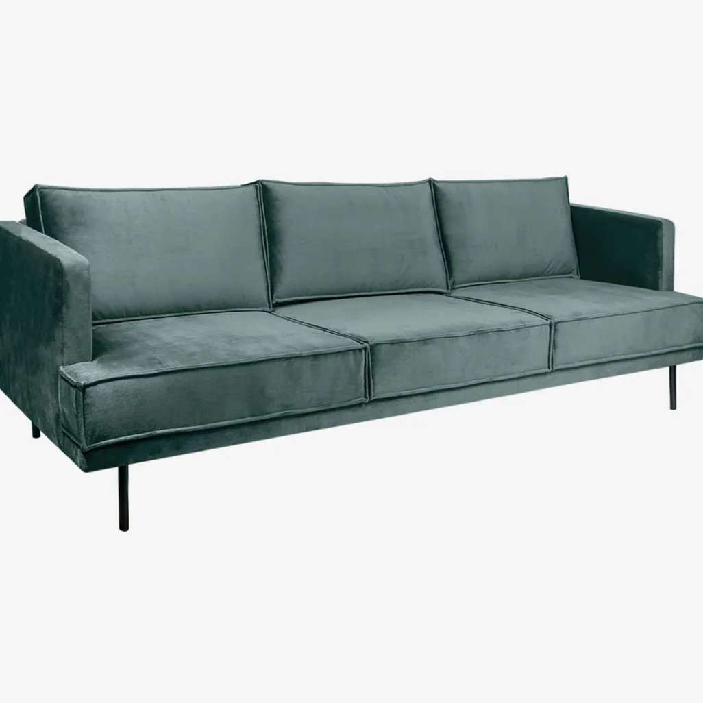 The Duchess velvet 3,5-zits bank grijs blauw