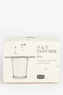 Thee infuser goudkleurig