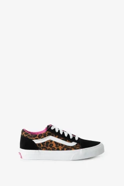 Vans Old Skool zwarte lage sneakers met leopard