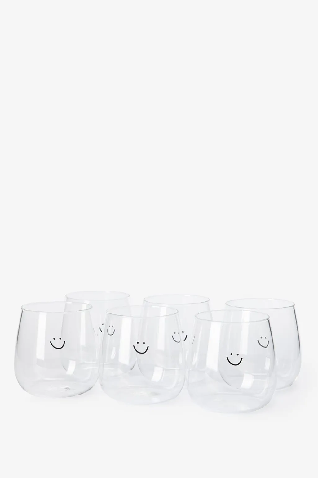 Waterglazen met smiley