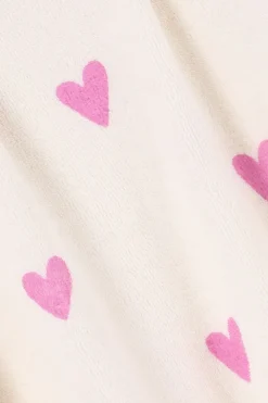 Wit badstof T-shirt met hartjes