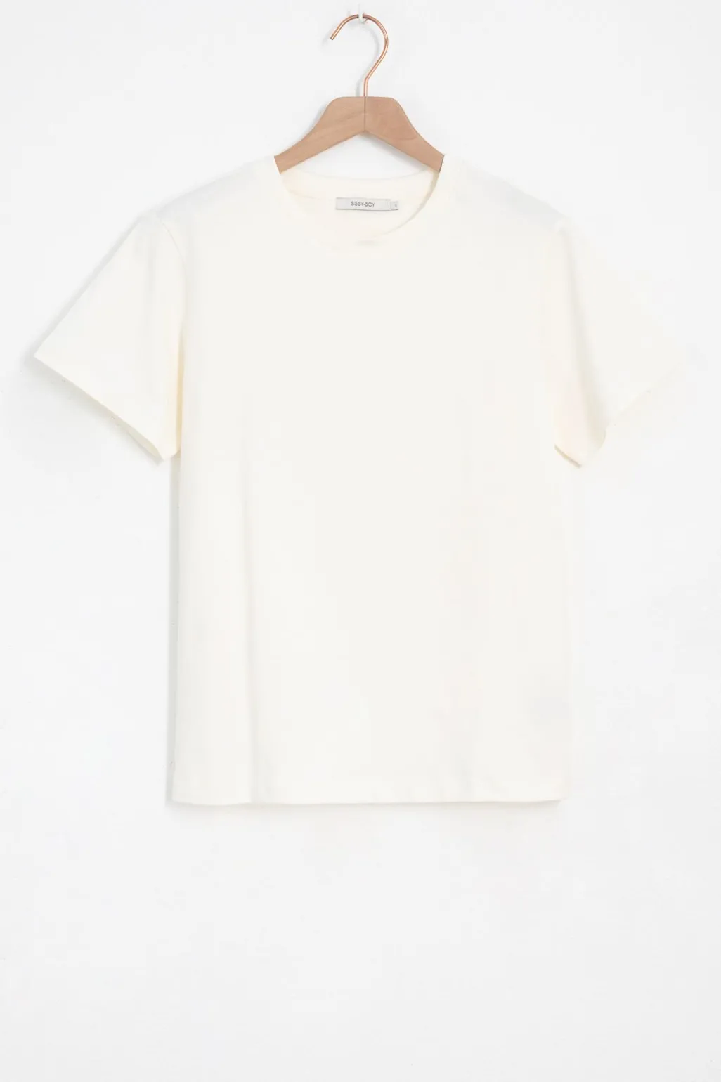 Wit basic katoenen t-shirt